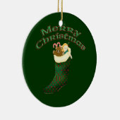 Keltische kerstversiering - Vrolijk kerstfeest Keramisch Ornament (Rechts)