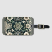 Keltische Klaver Bloem Charm Bagagelabel (Voorkant (horizontaal))