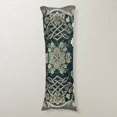 Keltische Klaver Bloem Charm Lichaamskussen (Voorkant Verticaal)