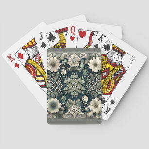 Keltische Klaver Bloem Charme Pokerkaarten