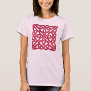 Keltische Knoop 4 vierkant glas T-shirt