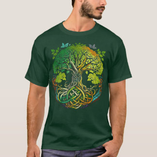Keltische knoop boomleven of Gaelic knotwork kunst T-shirt