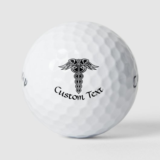 Keltische Knoop Caduceus Golfballen (Voorkant)