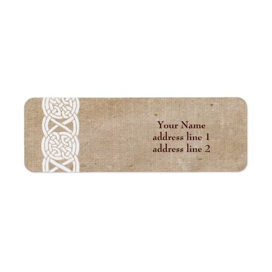 Keltische knoop decoratieve rand etiket (Voorkant)