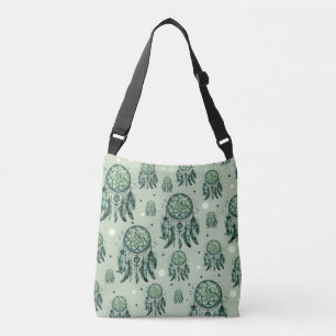 Keltische knoop groene dromenvanger crossbody tas