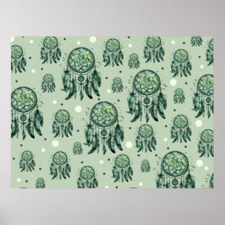 Keltische knoop groene dromenvanger poster