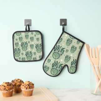 Keltische Knoop Groene Droomvanger Ovenwant & Pannenlap Set