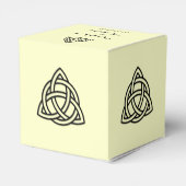 Keltische knoop in zwart en ivoor bruiloft gunst d bedankdoosjes (Achterkant)