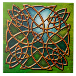 Keltische knoop (keramische Tegel) Tegeltje