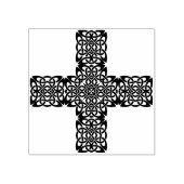 Keltische knoop kruis kunststempel 	rubberstempel (Afrduk)