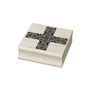 Keltische knoop kruis kunststempel 	rubberstempel