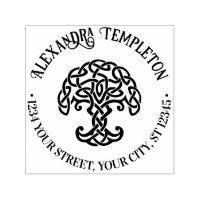 Keltische Knoop Levensboom #1P Naam Retouradres