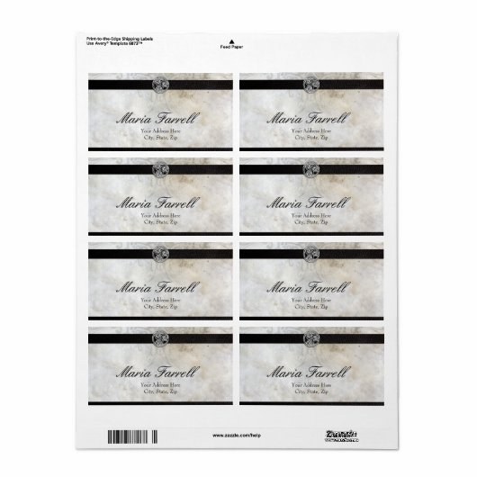 Keltische knoop op Perkamentdocument LRG Etiket (Full Sheet)