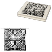 Keltische Knoop Vierkante Rubber Stamp Rubberstempel (Gestempeld)