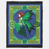 Keltische knoop werk groene fee fleece deken (Voorkant)