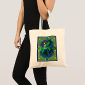 Keltische knoop werk groene fee tote bag (Voorkant (product))