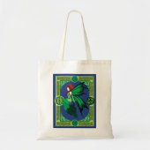Keltische knoop werk groene fee tote bag (Voorkant)