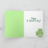 Keltische Knoopwerk Sláinte St. Patrick's Day Kaar Kaart (Binnen)