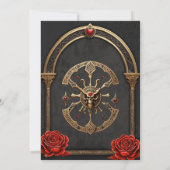 Keltische knopen en een hart in gotische elegantie save the date (Achterkant)