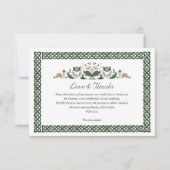 Keltische Knot Modern Floral Irish Wedding DANK U Kaart (Voorkant)