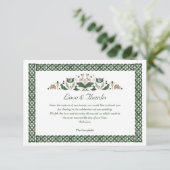 Keltische Knot Modern Floral Irish Wedding DANK U Kaart (Staand voorkant)