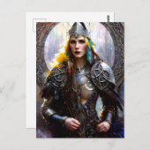 Keltische krijger koningin briefkaart (Voorkant / Achterkant)