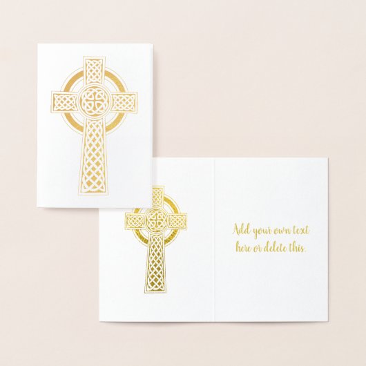 Keltische Kruis | Religie Folie Kaarten (Display)