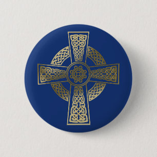 Keltische kruis ronde button 5,7 cm
