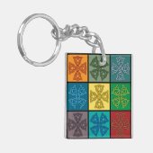 Keltische kruisingen sleutelhanger (Voorkant Links)