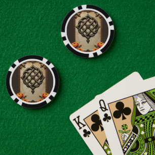 Keltische kunst en bloemrijke pracht in warme tint poker chips