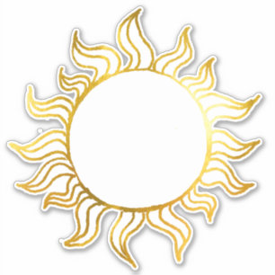Keltische Kunst Witchy Cool Golden Folie Sun Sticker