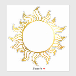 Keltische Kunst Witchy Cool Golden Folie Sun Sticker
