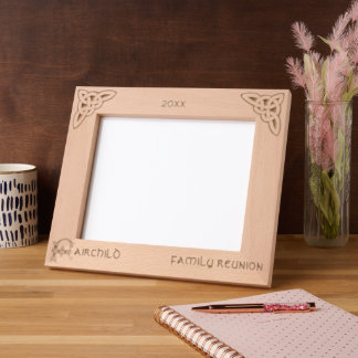 Keltische letter F Aangepaste naam Gegraveerde Lijstjes