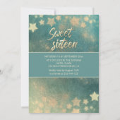 Keltische maan en sterren kalligrafie, zoete zesti kaart (Achterkant)