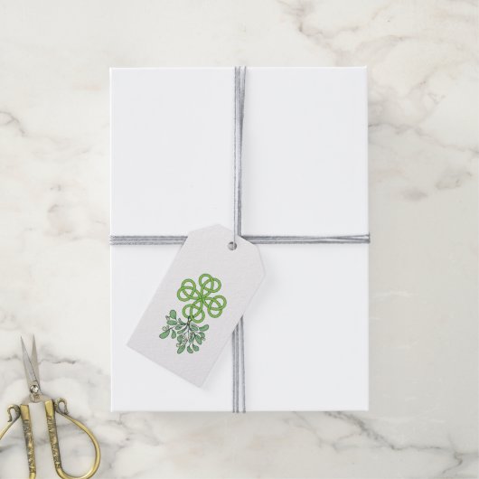 Keltische Mistletoe Gift Labels Cadeaulabel (Met Touw)