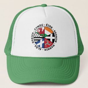 Keltische naties vlaggen trucker pet