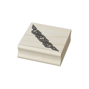Keltische, Noordse gevlochten hoek/zijknoop Rubberstempel