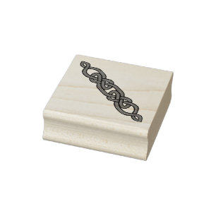 Keltische, noordse steunhoek/zijknoop rubberstempel