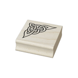 Keltische, noordse steunhoek/zijknoop rubberstempel