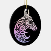 Keltische noordse wintervos keramisch ornament (Rechts)