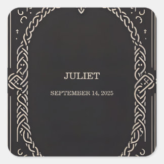 Keltische Noorse Middeleeuwse Rol Huwelijksfeest B Vierkante Sticker