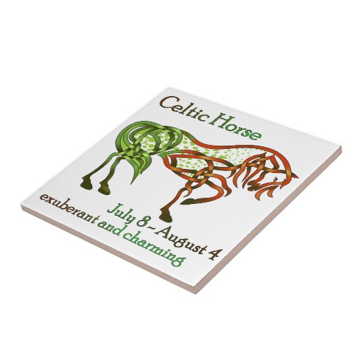 Keltische paarden tegeltje (Zijkant)