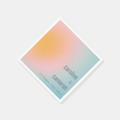 Keltische pasta Blue Roze gradiënt bruiloft Servet (Hoek)