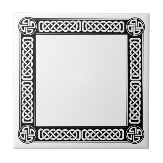 Keltische rand op elke kleur tegeltje (Voorkant)
