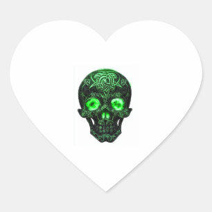 Keltische rune schedel hart sticker