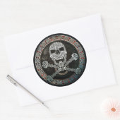 Keltische schedel & Crossbones Stickers (Envelop)