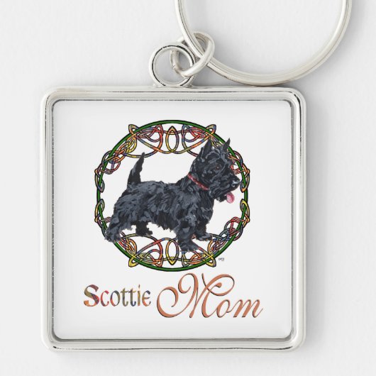 Keltische Schotse Terrier Moeder Sleutelhanger (Voorkant)