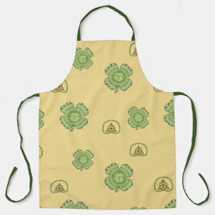 Keltische Shamrock All-Over Print Schort