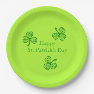 Keltische Shamrock Gelukkige St. Patrick's Dag Papieren Bordje