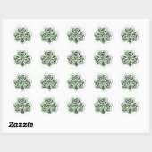 Keltische Shamrock :: Groene Ruimte Design Sticker (Vel)